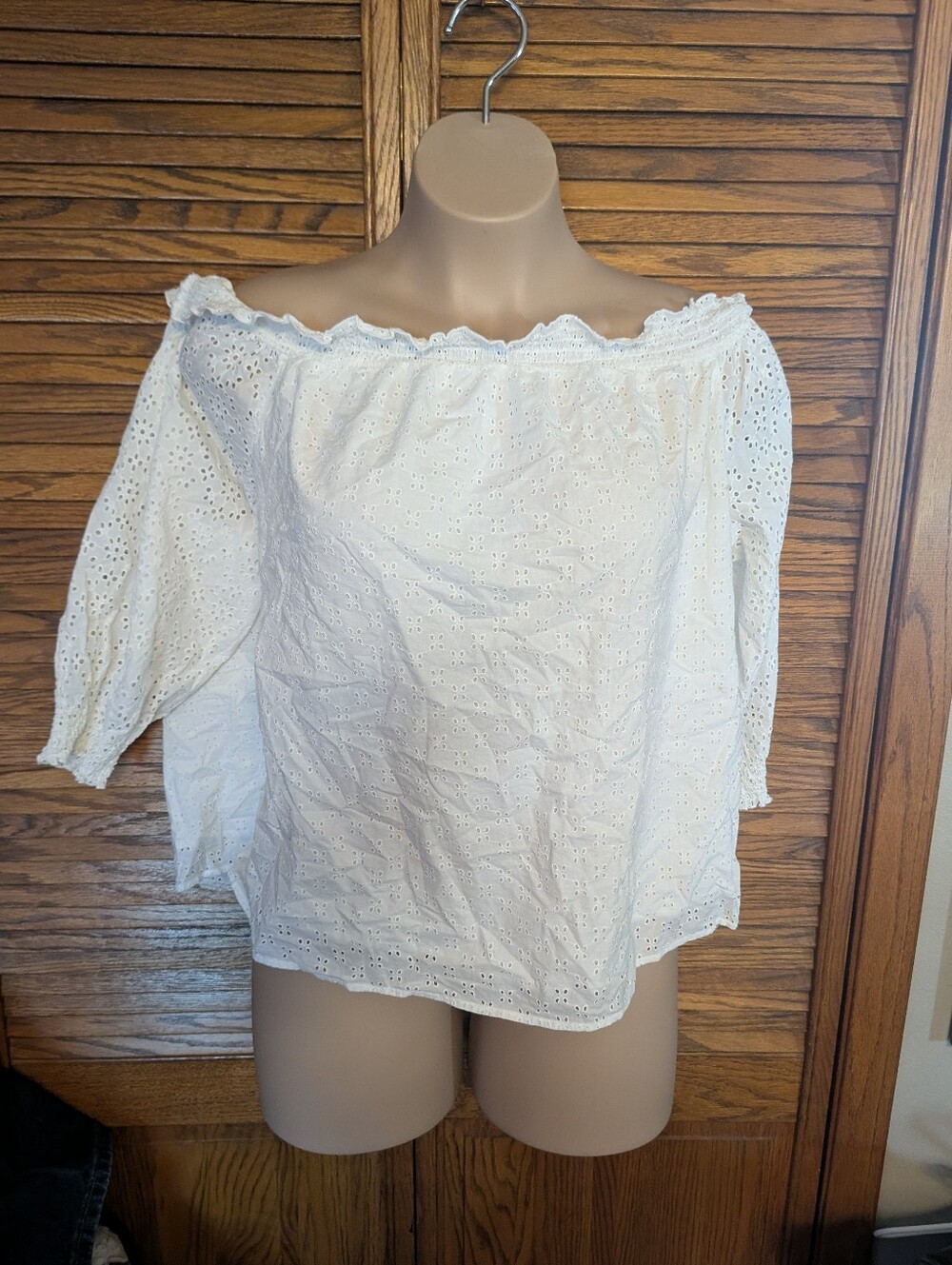 Lane‎ Bryant New White Off The Shoulder Blouse Size 18-20